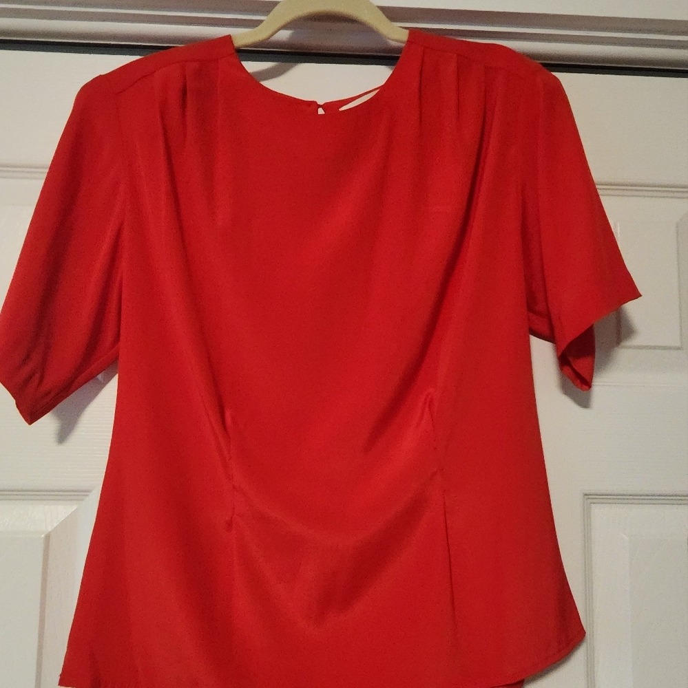 Lauren Alexandra Red blouse, size 8. NWOT